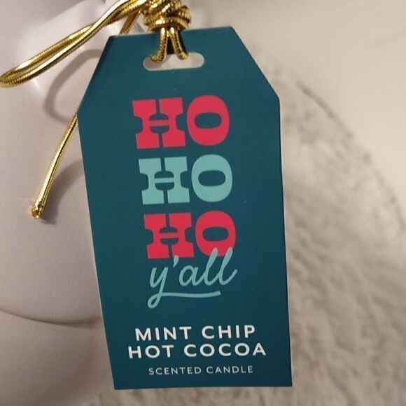 HoHoHo Y'all Mint Chip Hot Cocoa Christmas Ornament Candle - Picture 6 of 7